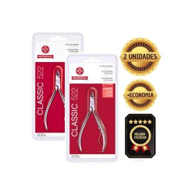 Imagem de Kit 2 Alicates Mundial 522 Profissional Aço Inox Corte Preciso Manicur
