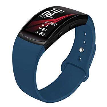 Imagem de Pulseira de substituição de silicone macio NAHAI para Samsung Gear Fit 2 e Fit 2 Pro, pequena, ardósia