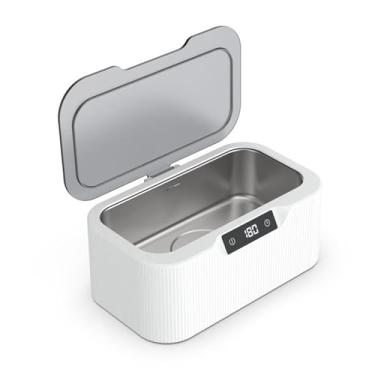 Imagem de Mokoze Limpador ultrassônico, limpador de joias com 3 modos de limpeza e 47 kHz, capacidade de 500 ml para limpar joias, anéis, óculos, pulseira de relógio ou dar de presente, Plástico, Sem Pedra