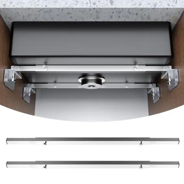 Imagem de Crafterspirit Suportes de pia de montagem inferior, kit de instalação de pia de aço inoxidável ajustável para pia de montagem pesada, suporte de pia de 71-100 cm para cozinha, lavanderia