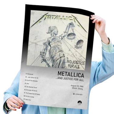 Imagem de Poster Autoadesivo 40x60cm Álbum And Justice for All Metallica, heavy metal, Spotify