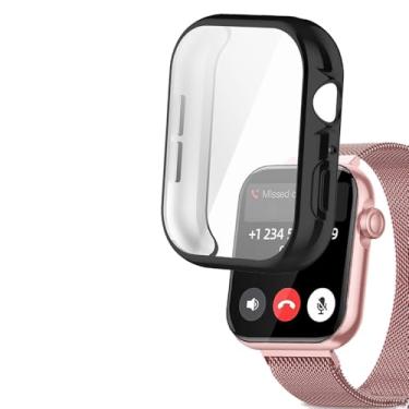 Imagem de smaate Capas de relógio compatíveis com AKUMAKA DEKELIFE G39 4.7 cm Smart Watch, capa de TPU com protetor de tela, protegendo o corpo e a tela do relógio