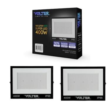 Imagem de VOLTER - Kit 2 Refletor led volter ecônomico IP65 400w 6500k holofote preto 36000lm luz branco frio