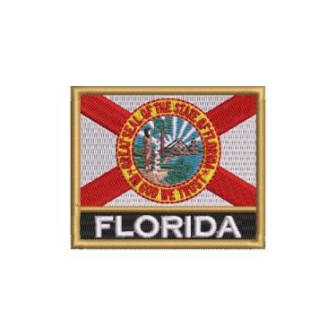 Imagem de BE0007N-001 Bandeira Florida Patch Bordado 7,5×6,3cm (D-Arquivo Matriz para bordar.)