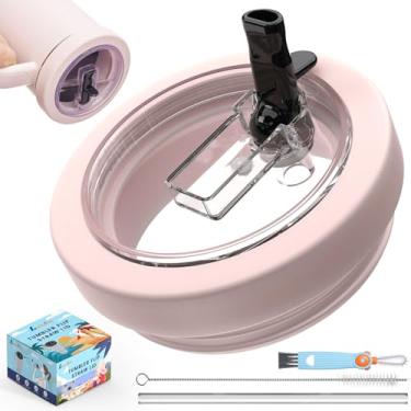 Imagem de Tampa flip de canudo à prova de vazamento de 850 g para Stanley Quencher, substituição de tampa de copo de 850 g para acessórios de copo Stanley, tampas de copo de silicone sem derramamento para copo