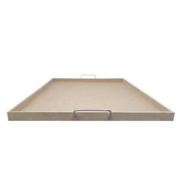 Imagem de Bandeja Retangular Lisa Simples com Alça 50x40x2,5 Kit 3un Mdf 6mm Mad