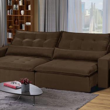 Imagem de Sofá Bahia Modular 6 Lugares 290cm com Molas Retrátil e Reclinável