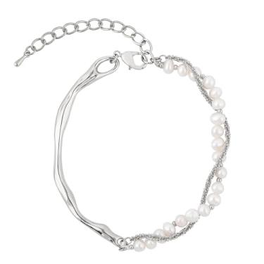 Imagem de Pulseira feminina com elos, olho turco, hamsa, cavalo, ferradura, trevo, quatro folhas, viagem, avião, conchas, cavalos-marinhos, estrela-do-mar, cauda de sereia, concha, pérolas, joaninha, cogumelo,