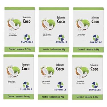 Imagem de Kit 6 Sabonete Suprelle Coco 90G