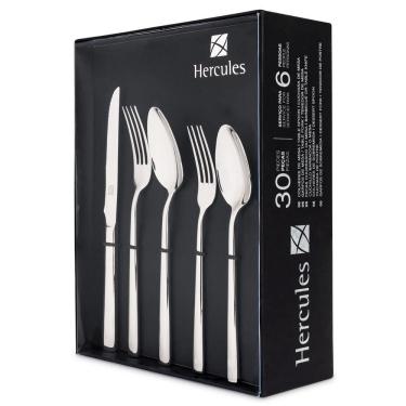 Imagem de Faqueiro 30 Pçs Aço Inox Estojo De Papelão Hercules Mykonos