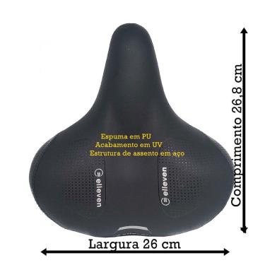 Imagem de Selim Bike Bici Largo Plus Size City Conforto 26,8Cm X 26Cm