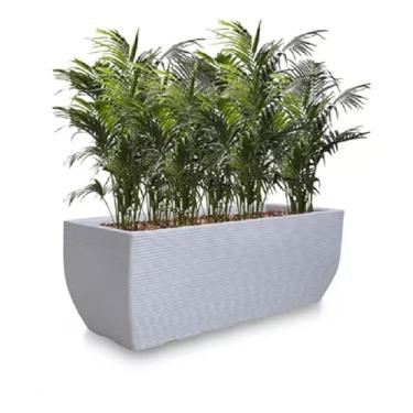 Imagem de Vaso De Planta Jardineira Bonsai Suculenta Polietileno G (cinza)