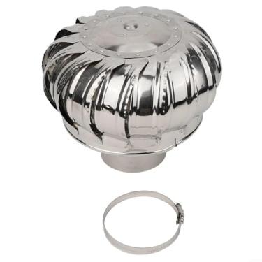 Imagem de WZYCLTT Para tampa de chaminé de aço inoxidável anti corrente descendente com característica rotativa exclusiva (Ø110 mm)