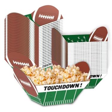Imagem de FRIDAY NIGHT Tigela de papel de futebol bandeja de comida descartável tema esportivo festa de aniversário lembrancinhas de chá de bebê suprimentos de decoração de mesa (24 peças)