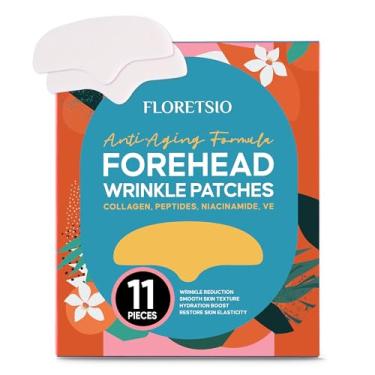 Imagem de Adesivos faciais para rugas com colágeno hidrolisado e vitamina E - removedor de linhas da testa