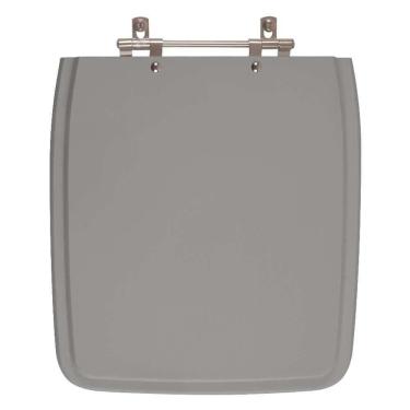 Imagem de Tampa De Vaso Sanitário Poliéster Vila Rica Cinza Escuro Para Bacia Icasa