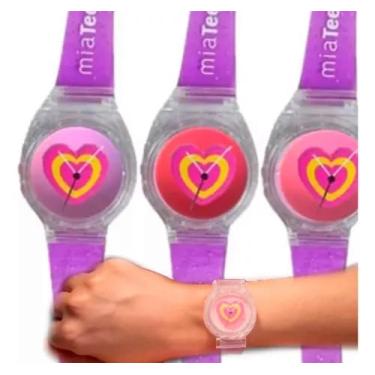 Imagem de Balm Labial Hidratante com Brilho Mia Make Tic Tac Formato de Relógio Fofo Aroma Doce Cores Sortidas Gloss Infantil Feminino Cor 3