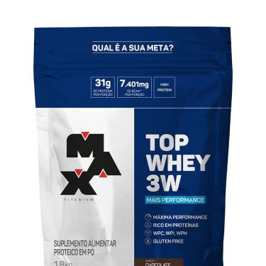 Imagem de Top Whey 3W Max Titanium (1,8kg) Chocolate
