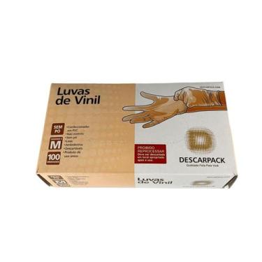 Imagem de Luva de vinil transparente descart. s/pó descarpack 100un g, G