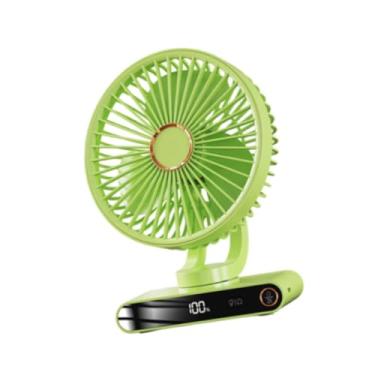 Imagem de Generic Ventilador de tabela portátil Ventilador pessoal Display Digital Lightweight com luz noturna 5 velocidades ajustáveis ​​para viajar de escritório, Verde