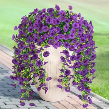 Imagem de Flores artificiais penduradas Hrobek Dark Purple 2 unidades