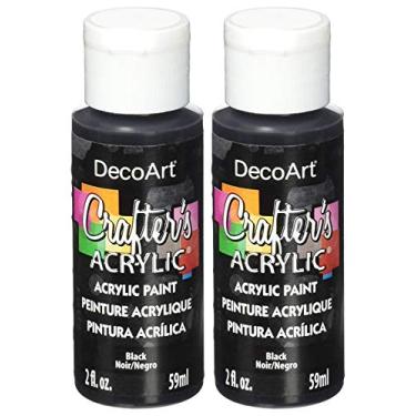 Imagem de Pacote com 2 - Tinta acrílica multiuso Deco Art Crafter's - Preto (dca-47) - 56,7 g cada