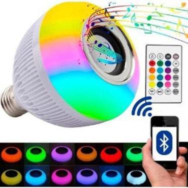 Imagem de Lâmpada Bluetooth Led Caixa De Som Com Controle 12W