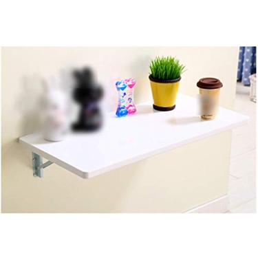 Imagem de Mesa dobrável resistente montada na parede, mesa flutuante, multifuncional para escritório, varanda, quarto, mesa de aprendizagem para laptop, mesa de jantar de cozinha, 3 cores (120 x 119 x 40 cm