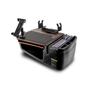Imagem de AutoExec Mesa de carro AE-GMCD-PS-TAB-21M GripMaster para sua estação de trabalho de veículo e escritório móvel, mogno com suporte de impressora e suporte para tablet