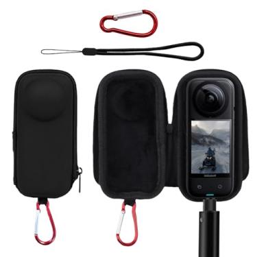 Imagem de Craznick Estojo Rígido Para Transporte Insta360 X3, Bolsa De Armazenamento Portátil À Prova D'Água, Capa Protetora Lente Com Alça Pulso, Acessórios Viagem Câmeras Ação One X/X2/X3