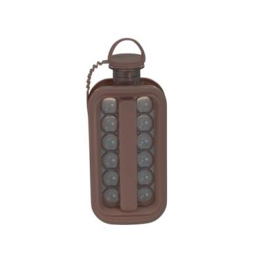 Imagem de Forma de Gelo com 12 Esferas, 27cm x 10,5cm, Alça Retrátil para Transporte, Plástico PP, Rosé