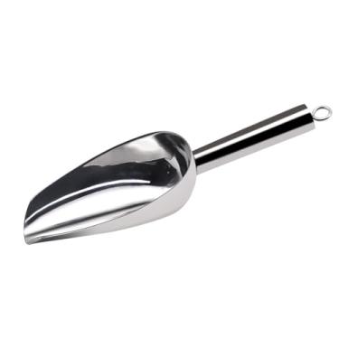 Imagem de Lucky Farm Pá De Gelo Para Freezer, Aço Inoxidável, Farinha Feijão, Cozinha, Bar, Festa, Casamento, Resistente, Lavável Na Máquina Lavar Louças, 6 Oz (Cabo Reto - 1 Peça)