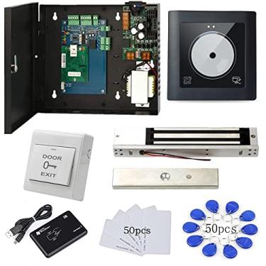 Imagem de MENGQI-CONTROL Tcpip Baseado Em 1 Porta, Controle De Acesso Por Código Qr, Leitor Barras 2D, Kit Segurança, Fechadura Magnética 600 Libras, Fonte Alimentação 110 V, Caixa Cartão Rfid/Chaveiro, Aplic