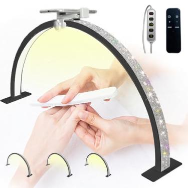 Imagem de zyiesrsq Luminária Meia-Lua Para Mesa De Manicure, Com 3 Modos Cor, Tech 29" E 39W, 3000K-6000K, Luzes Led Arco Tecnologia, Mesa, Escrivaninha