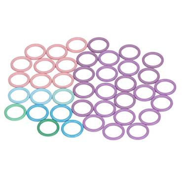 Imagem de Marcadores de Ponto Redondo de Metal 40pcs - Marcadores Coloridos de Travamento de crochê para tricô e Costura DIY