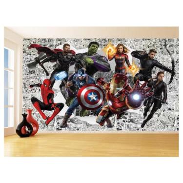 Imagem de Papel De Parede 3D Heróis Página Quadrinhos Hq 3,5M Nhma247 - Você Dec