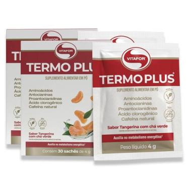 Imagem de Kit 2 Termo Plus Vitafor Tangerina Com Chá Verde 30 Sachês