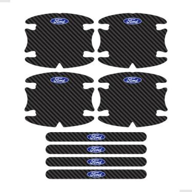Imagem de Adesivo Protetor De Maçaneta Para Linha Ford Carbono - SPORTINOX