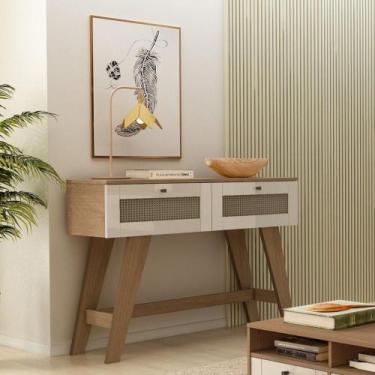 Imagem de Aparador Buffet 110cm 2 Gavetas Retrô Multimóveis CR50125, Cinamomo/Of