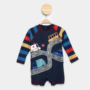 Imagem de Macaquinho Infantil Tip Top Carros Proteção UV 50+ Menino, G
