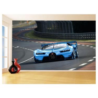 Imagem de Papel De Parede 3D Carro Bugatti Chiron Pista 3,5M Car08 - Você Decora