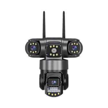 Imagem de Câmera IP PTZ HD 6K Externa 12MP Sem Fio À Prova D'água Com Rastreamen