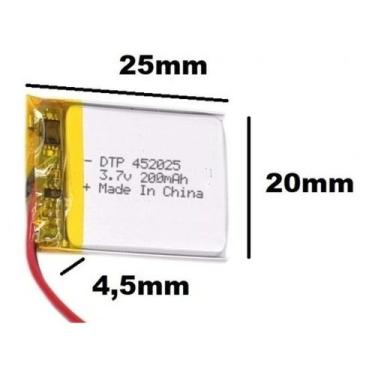 Imagem de 452025 2 Fios 3,7v 200 Mah 4,5mmx 20mmx 25mm Bateria - - bgb