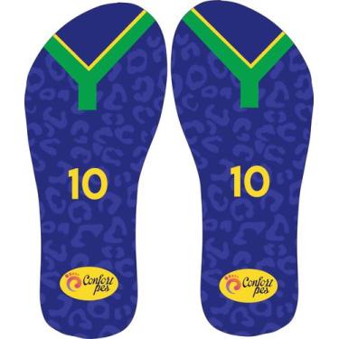 Imagem de Chinelo estampado (Futebol) - Confort Pés, Fut6, 33/34