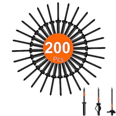 Imagem de Rebites triplos aderentes de 3/16" x 1" - 200 peças - rebites pop decorativos marítimos triplos com anéis de vedação à prova d'água, rebites tri-grip para canoa de barco, rebites cegos de alumínio Tri Grip para barco, rebites de caiaque triplos