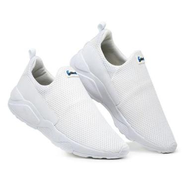 Imagem de Tênis Casual Academia Corrida Masculino Conforto 491 - CWB, Branco, 36