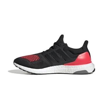 Imagem de adidas Ultraboost 1.0 Tênis masculino, preto/preto/vermelho lúcido, 37