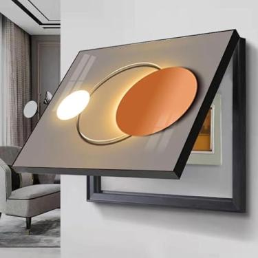 Imagem de G, 40x30cm Medidor Moderno Caixa Pintura Decorativa Design Simples Painel Elétrico Interno Caixas De Distribuição Esconder Tampa Restaurante Flip Metros Decoração, B, 45X35cm