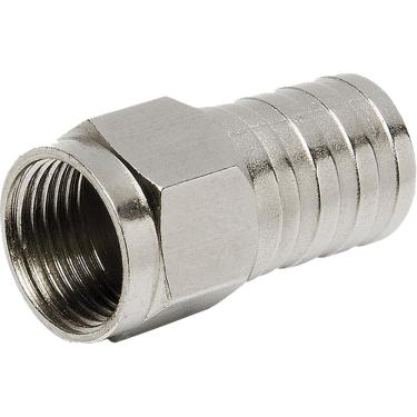 Imagem de Conector F Tipo Barril Para Crimpar Rg59 Conf0006 Níquel Storm - Pct - 100