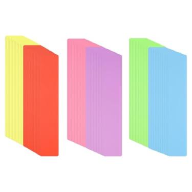 Imagem de PATIKIL Divisórias de livros com aba, 29 x 5 cm de plástico multicolorido, fichário para fichário, fichário de cartões, separadores com adesivo para caixa de armazenamento, gavetas, revistas, disco de